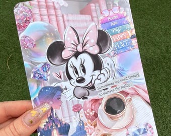 Minnie Mouse Kindle Insert, Pink Neutral, Bookish Girly Design