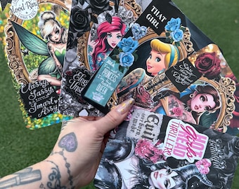 Tattoo Princess Kindle Insert | Edgy Fairytale Bookish Decor (Physical Item)