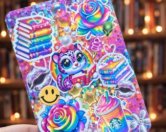 90's rainbow glitter Kindle Insert | 90's throwback