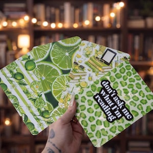 Summer Vibes Kindle Insert | Lime & Leopard Aesthetic | Bookish Kindle Case Decor