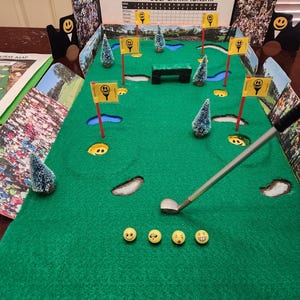 Miniature Indoor Golf Cornhole Putting Game