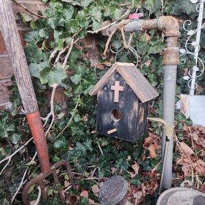 Rustic Wood Church Birdhouse
