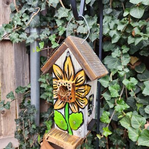 Rustic Sunflower Birdhouse