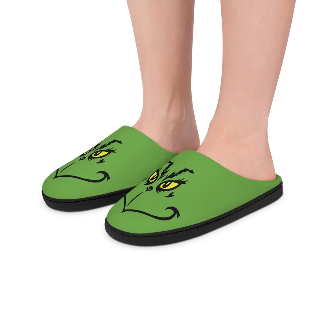 Men's Grinch Slippers, Christmas Slippers, House Slippers, Grinch