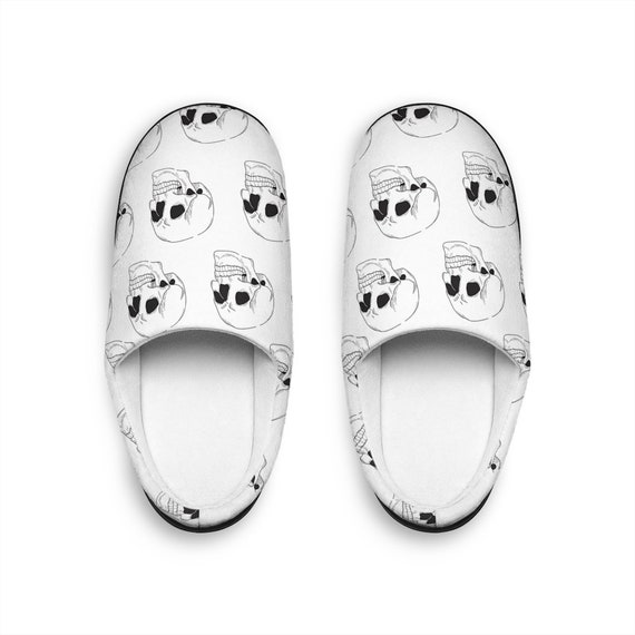 Men's Skull Slippersgothic Skull Slippers Warm Plush Etsy
