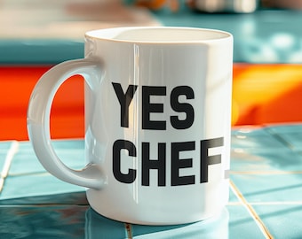 Yes Chef, The Bear, gift for chef, housewarming gift, The Bear tv show, Yes chef mug, gift for foodie, ceramic mug, mugs, 11 oz, 15 oz