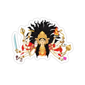 Mataji Sticker, Durga Maa, Laxmi Lucky decal, Hindu God Sticker, Hinduism, Buddha, Yoga, Diwali, Holi, Garba, Hindu Diety, Om Shanti