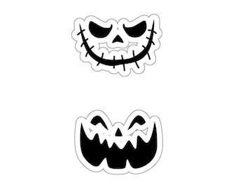 Naklejka na Halloween, Twarz Ducha, Straszna Twarz Filmowa, Naklejki Na Imprezę Halloween, Upominki na Przyjęcia Duchów, Twarze Dyni, Opakowanie 2, Naklejka Na Laptopa