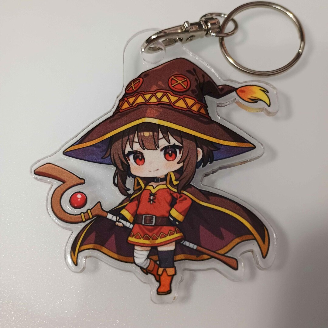 Double Ruler Megumin Megumin Konosuba Acrylic Keychain, Double Sided, Home Made Anime Manga ...