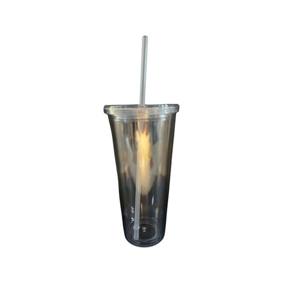 Reusable Clear Water Cup With Lids And Straws, Double Walled