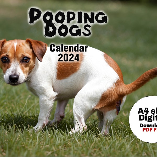 Pooping Pooches Calendar Etsy