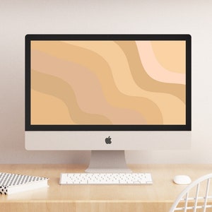 Desktop Wallpaper Boho Neutral - Abstract Minimalist | Computer/PC/Laptop Background | Modern Design | Digital Instant Download