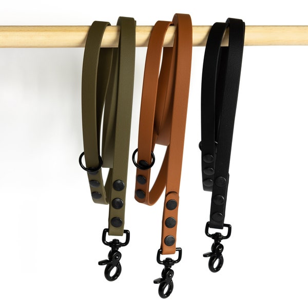 Made In the USA - Biothane Dog Leash - Stink-Proof, Easy-to-Clean, and Durable Minimalist Design for Indoor & Outdoor Use