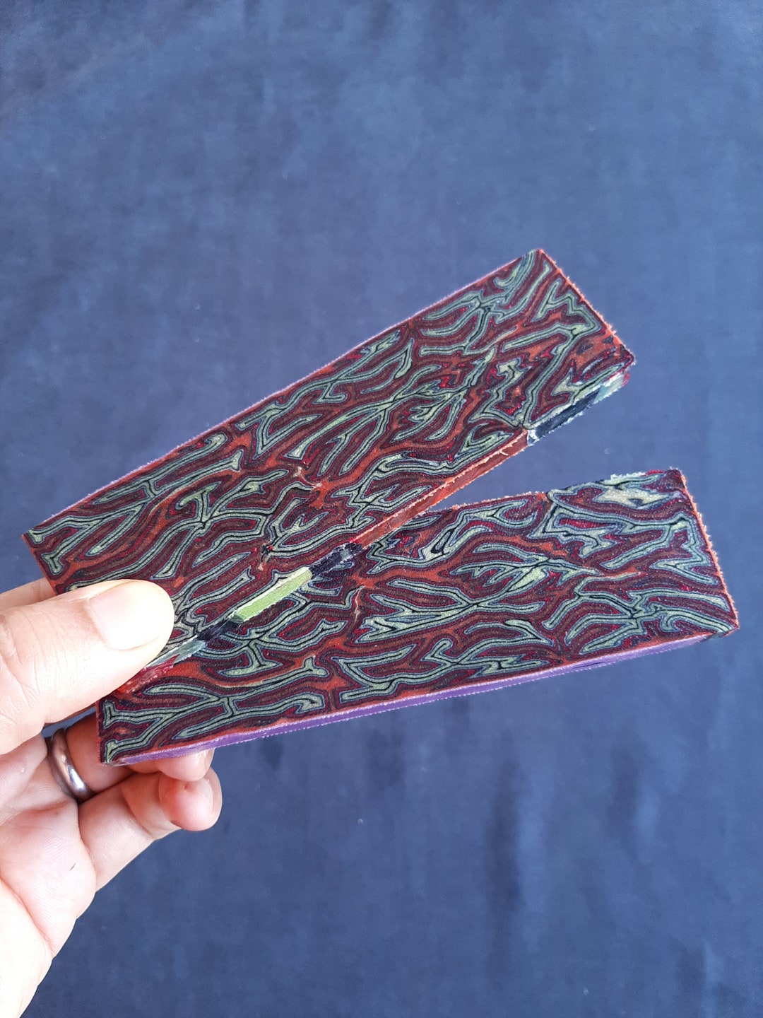 Damacarta Micarta Knife Scales 9mm 0.35 Inch Knife Handle Paracord Beads Key Fob Canvas Micarta