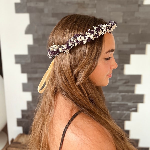 Couronne en fleur séchée Mia , couronne de mariée