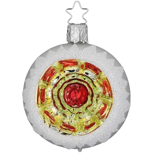 Reflex ball ornament Reflex Ø 6 cm silver gloss/colored Inge-Glas® Christmas tree decoration