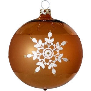 Bola de Navidad dorada transparente Ø8cm cristal de Turingia decoración navideña