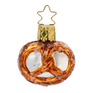Pretzel, Mini Pretzel 4 cm Inge-Glas® Miniatures Christmas Decorations