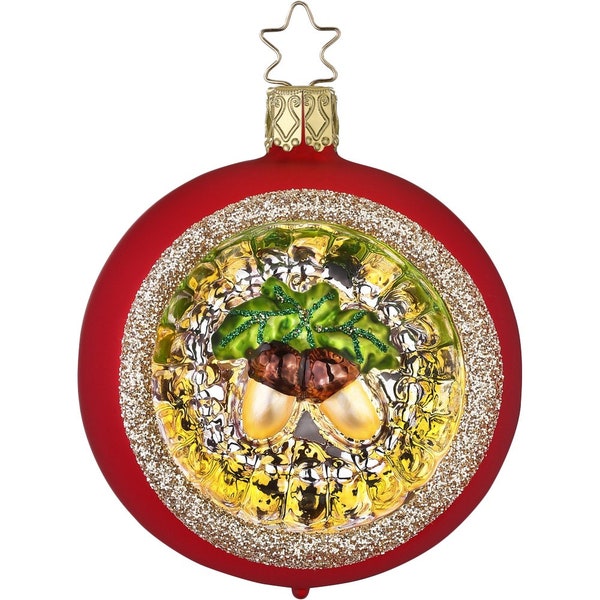 Weihnachtskugel Herbstfrüchte Ø 7cm Inge-Glas® Waldweihnacht Christbaumschmuck