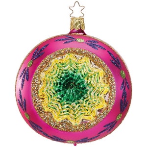 Reflex Christmas tree ball pink shiny Ø 8 cm Inge-Glas® Christmas tree decoration