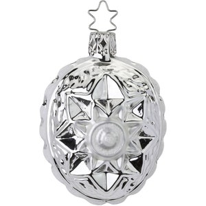Star ornament silver 8 cm Inge-Glas® Manufactory Christmas decoration