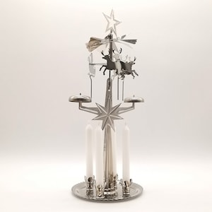 Angel bell pyramid metal silver 19 cm star tip