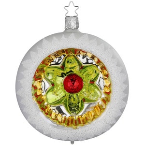 Reflex ball ornament Reflex Ø 10 cm silver gloss/colored Inge-Glas® Christmas tree decoration