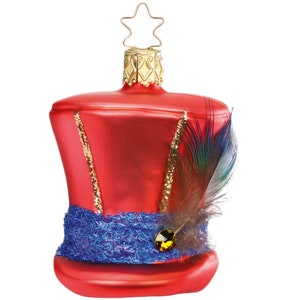 Chic cylinder red 7 cm crazy party ornaments Inge-Glas® jewelry