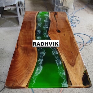 Epoxy Table, dining, sofa, center table top Live Edge Walnut Table ,Custom Order, Epoxy Resin River Table, Natural Wood 24x48, 36x60 inch