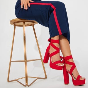 Strappy Red Heels Etsy Singapore