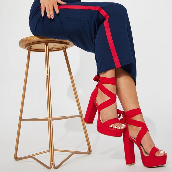 lace up strappy heels