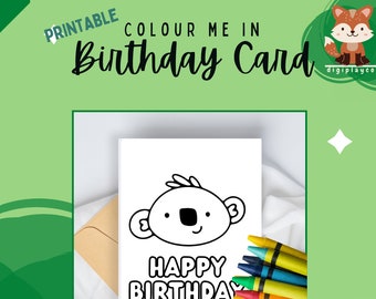 Koala Geburtstagskarte – Premium Aquarell-Karte 12,7 X 17,8 Cm Blanko Für Kinder, Babyparty Oder Abschluss
