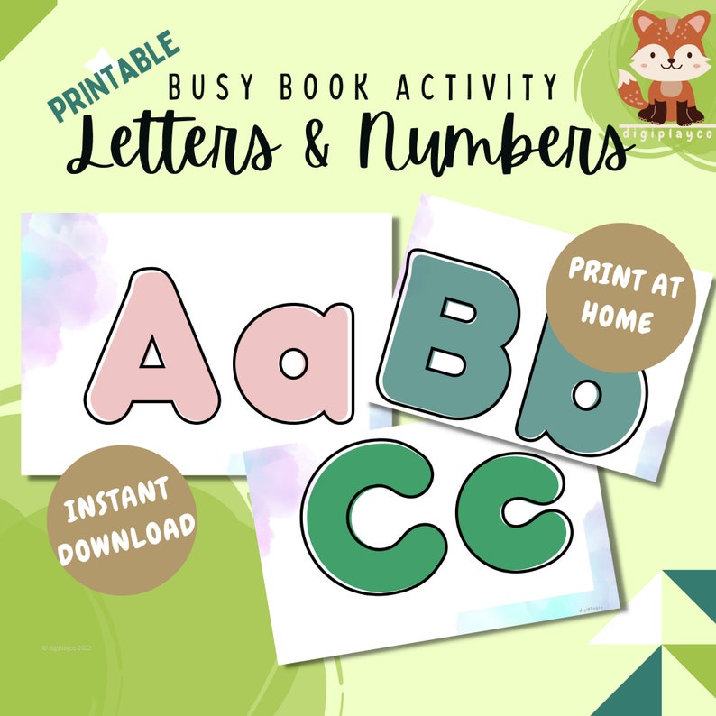 Learn Letters and Numbers Colouring Printable Quiet Book - Etsy
