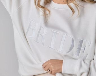 Bride jumper sweatshirt wedding outfit