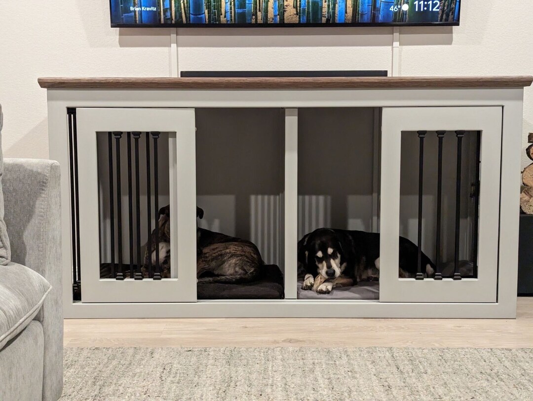 100 Hardwood Dog Crate / Kennel / TV Stand / Credenza / Entertainment