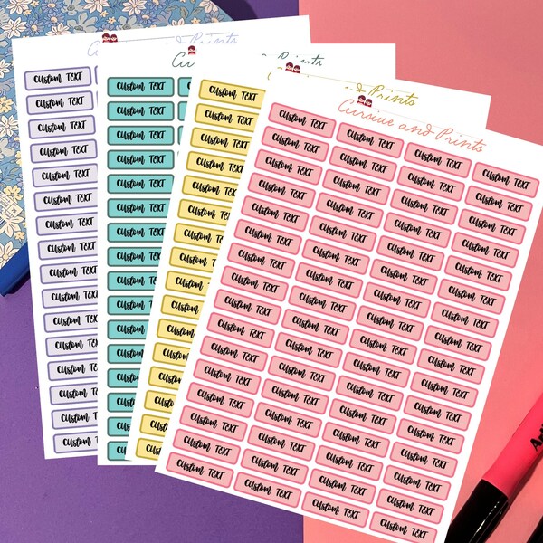 Custom Write on Stickers Etsy