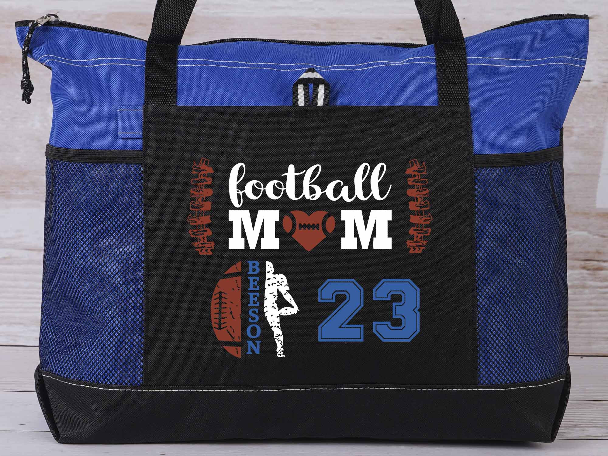 Football Tote Bag Football Mom Bag Football Team Tote Etsy