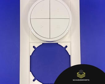 Philips Hue Tap Dial Switch Halterung mit CH Feller EDIZIO due 2er Rahmen