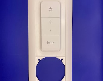 Philips Hue Schalter Halterung mit Feller EDIZIOdue 3er Rahmen - Version 2 (Abgerundet, mit Hue Logo)