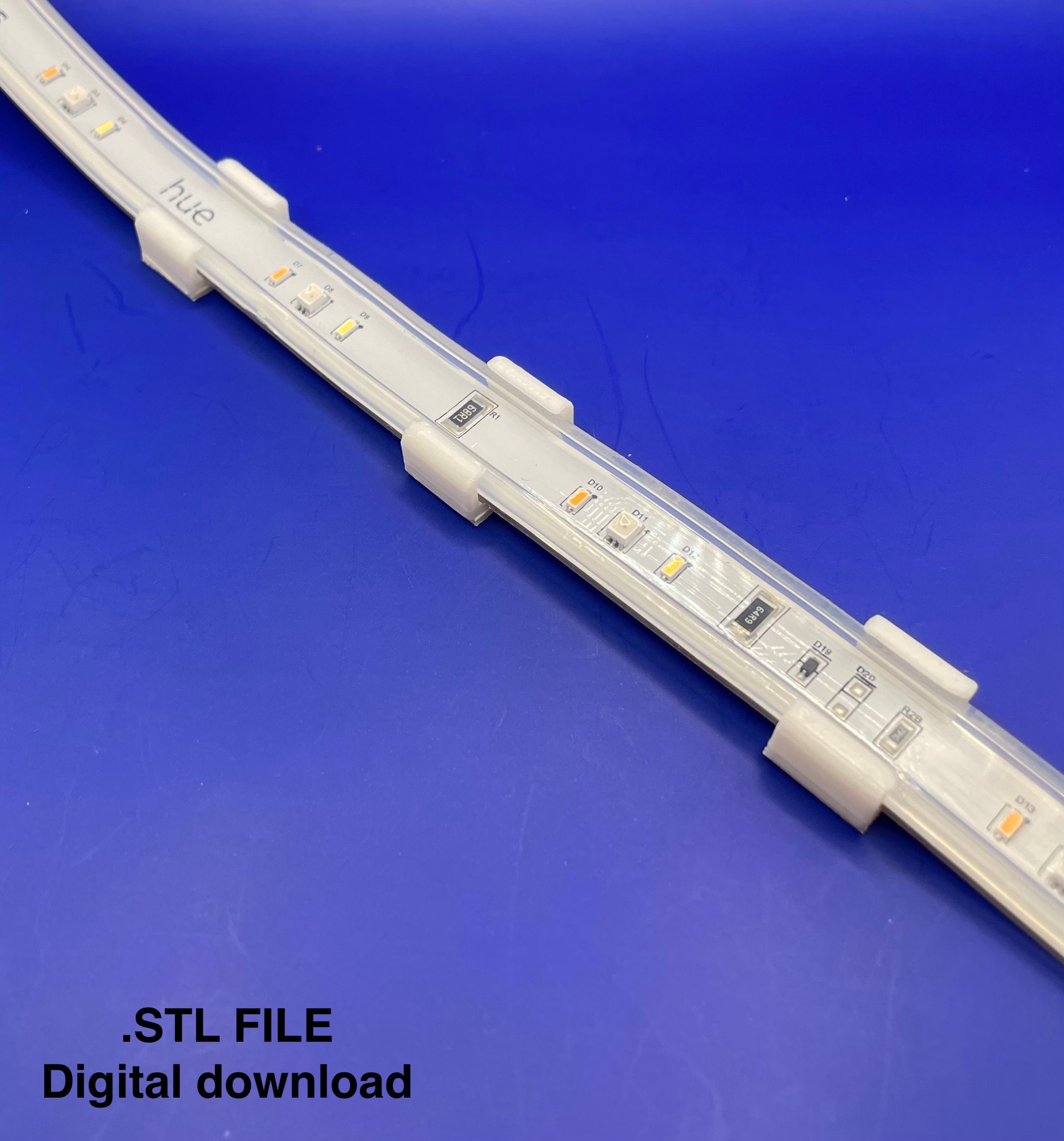3D Druckdatei .stl Befestigungs Clips / Halterung für Philips Hue LED  Lightstrip V3/V4 Lightstrip Plus - .de