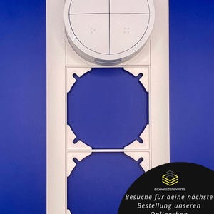 Philips Hue Tap Dial Switch Halterung mit CH Feller EDIZIO due 3er Rahmen