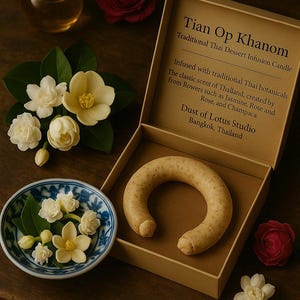 Traditional Thai Dessert Incense Candle | Handmade in Thailand | Rare Culinary Tool | Klib Lamduan Scenting