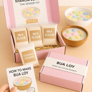 Kit fai da te per Thai Bua Loy / Regalo vegano e divertente per dessert Thai Dessert