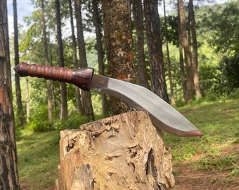 Nepalforged-14 inches Blade 5 chirra kukri-khukuri machete-working machete large knives-Handmade in Nepal-Real working 