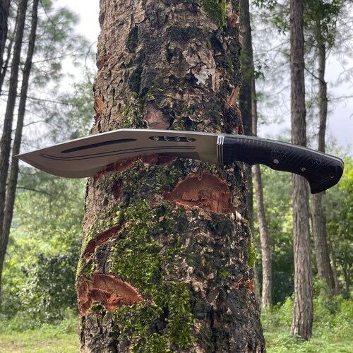 12 inches kukri knife | Handmade shops Bowie Hunting knife | full tang machete, Ready to use Tactical knife | Balance water tempered