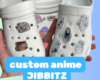 Benutzerdefinierte Anime-Crocs-Charms – individuelle Schuh-Charms – personalisierte Accessoires – handgefertigter Jibbitz – Geschenk für Anime-Fans