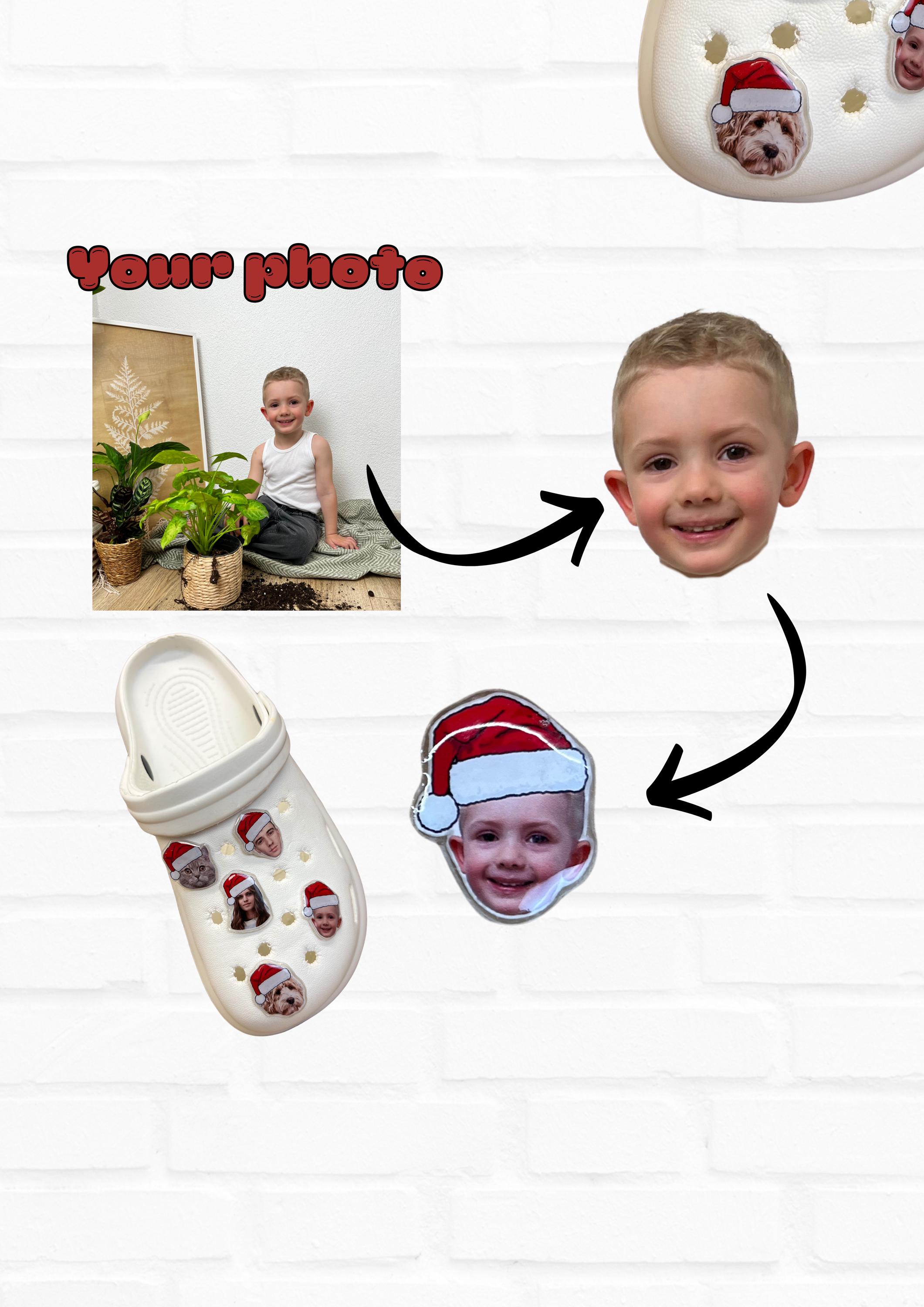 Custom Christmas Jibbitz, Custom Shoe Charms, Personalized Accessories, Handmade Jibbitz, Gift, Gift for Friends, Gift for Family
