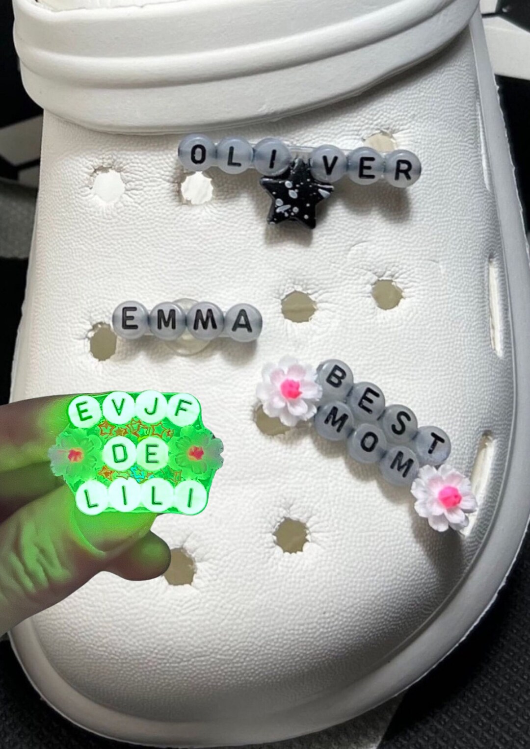 Personalized Handmade Jibbitz Names Luminous Custom Croc Charms