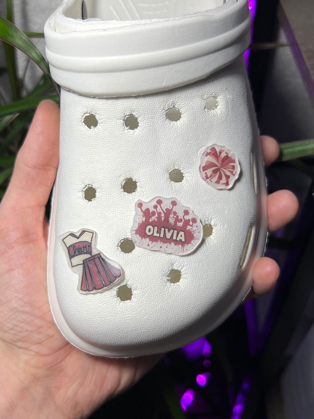 Charleader Jibbitz Custom Croc Charms for Cheer Named Jibbitz for the