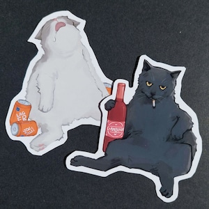 Gambina and Lager Beer Cat Sticker